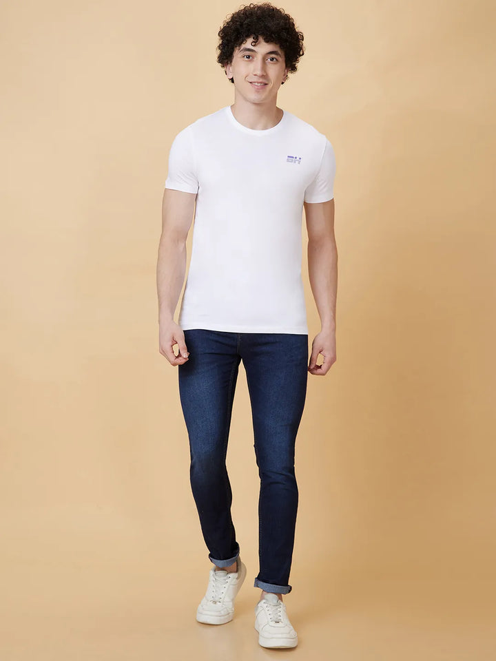 Blue Slim Fit Denim for Men
