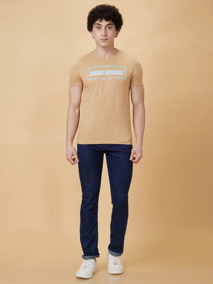 Blue Slim Straight Fit Denim for Men