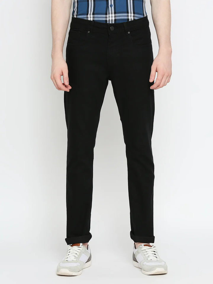 Black Slim Fit Denim for Men