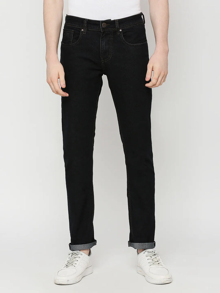 Blue Slim Fit Denim for Men