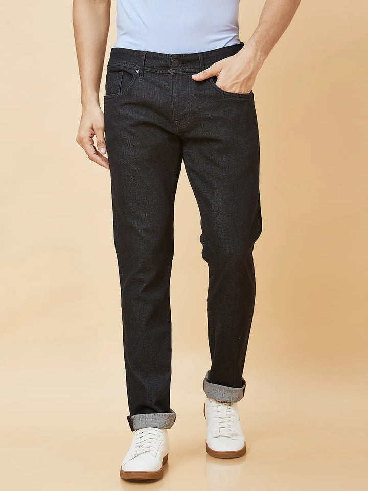 Black Slim Fit Denim for Men