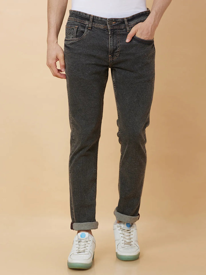 Black Slim Straight Fit Men's Denims