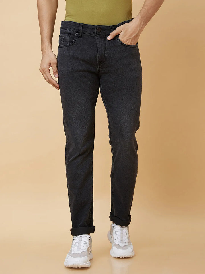 Black Slim Fit Denim for Men