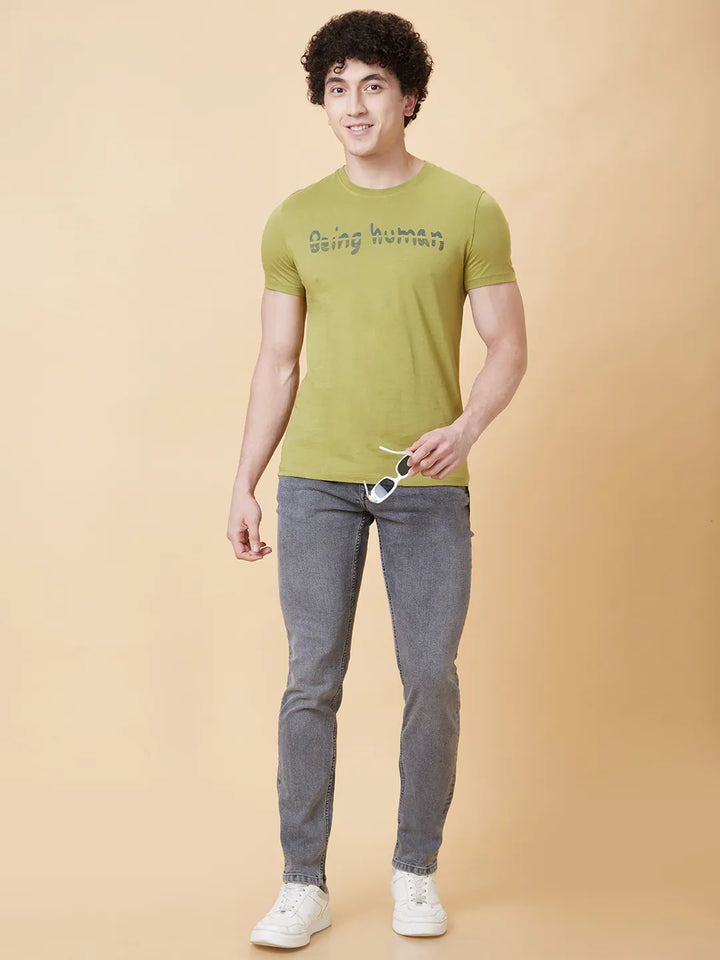 Grey Slim Fit Denim for Men