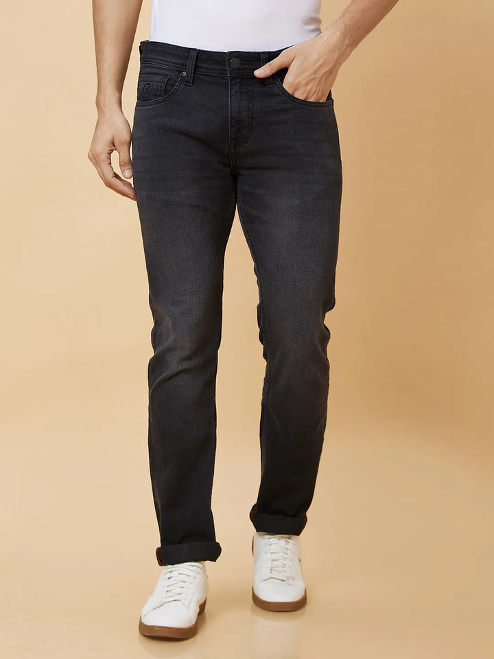 Black Slim Straight Fit Men's Denims