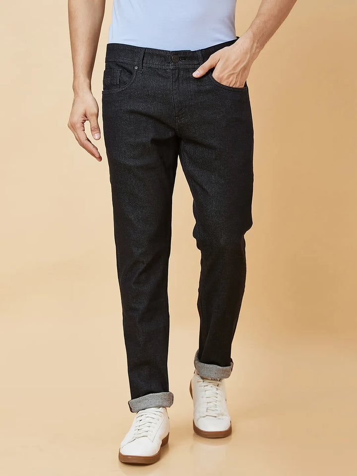 Black Slim Fit Denim for Men