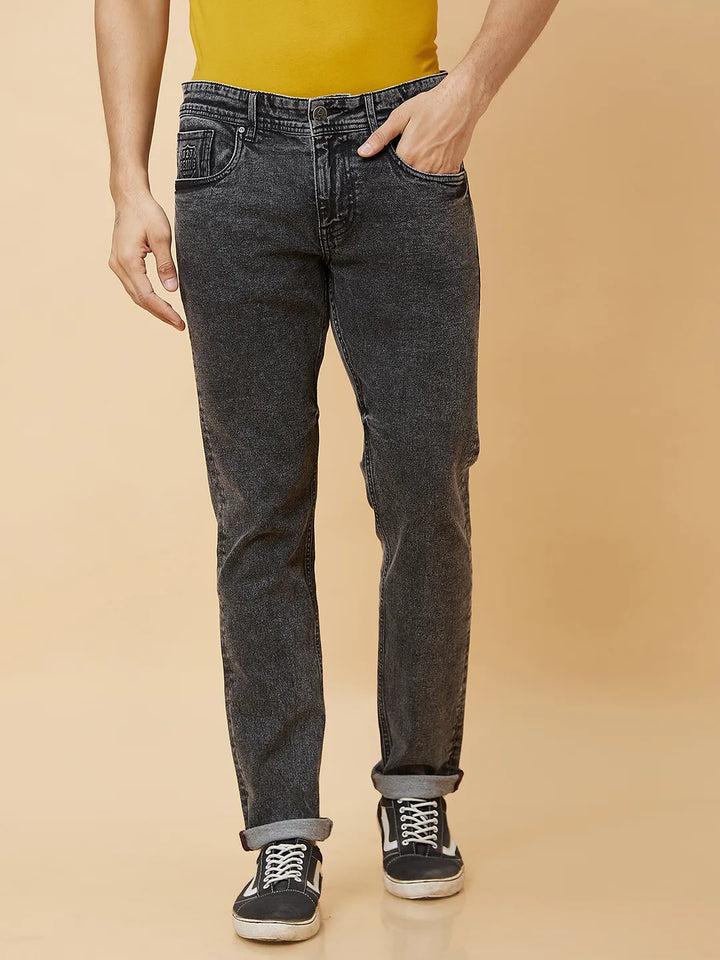 Black Slim Fit Denim for Men