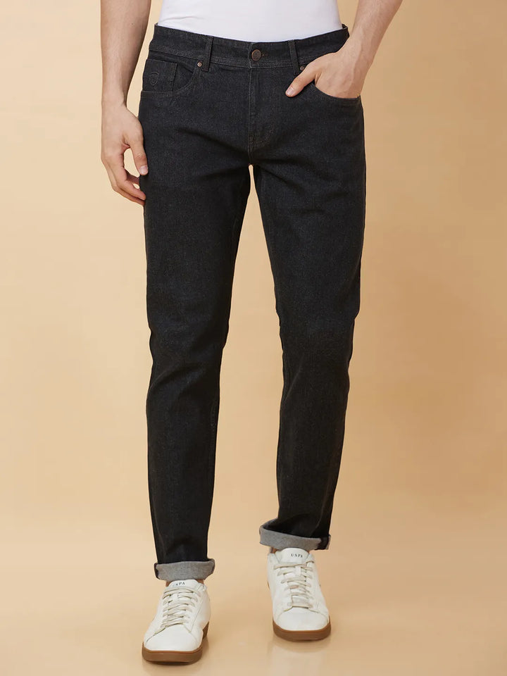 Black Slim Fit Denim for Men