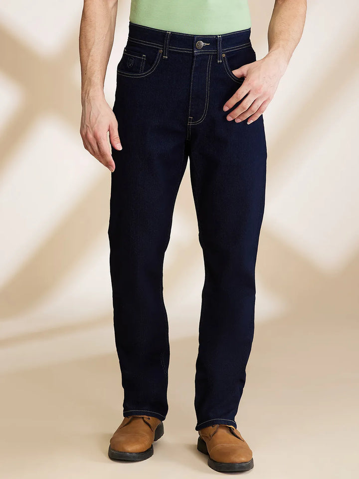 Blue Berylium-Boot Cut Fit Denims for Men by Being Human Clothing