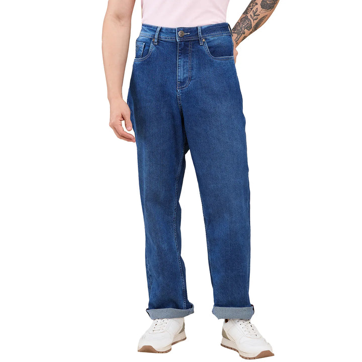 Blue Radon-Anti Fit Denims for Men by Being Human Clothing