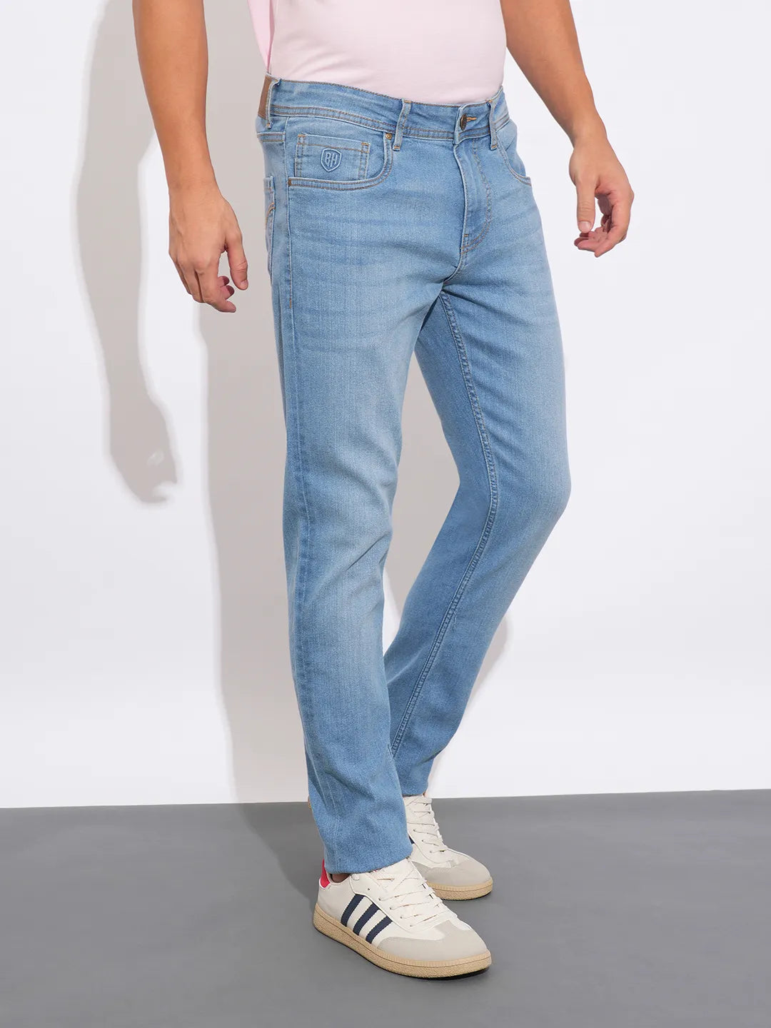Being Human Clothing Mens-Bottom Denim Light Tone