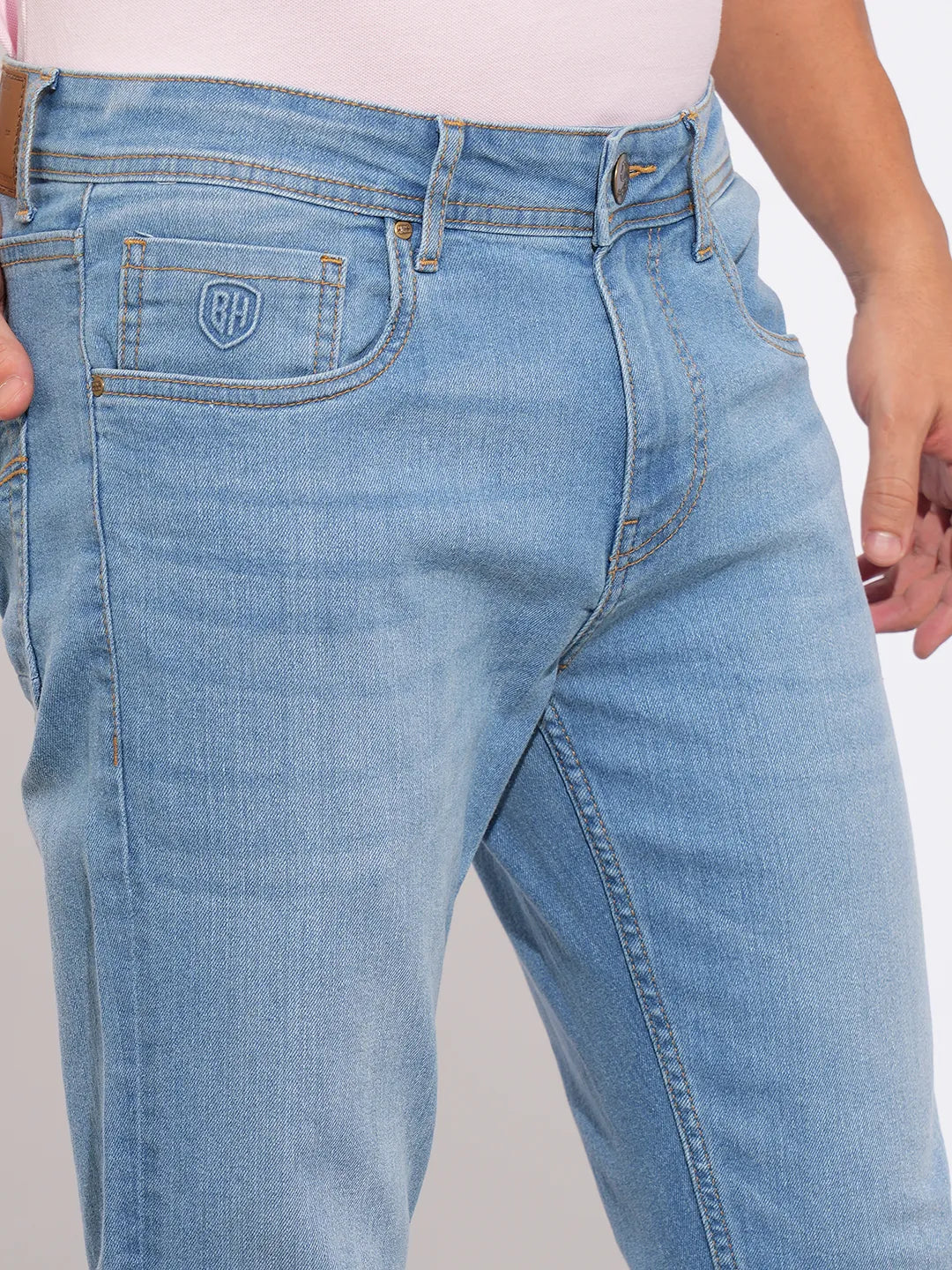 Being Human Clothing Mens-Bottom Denim Light Tone