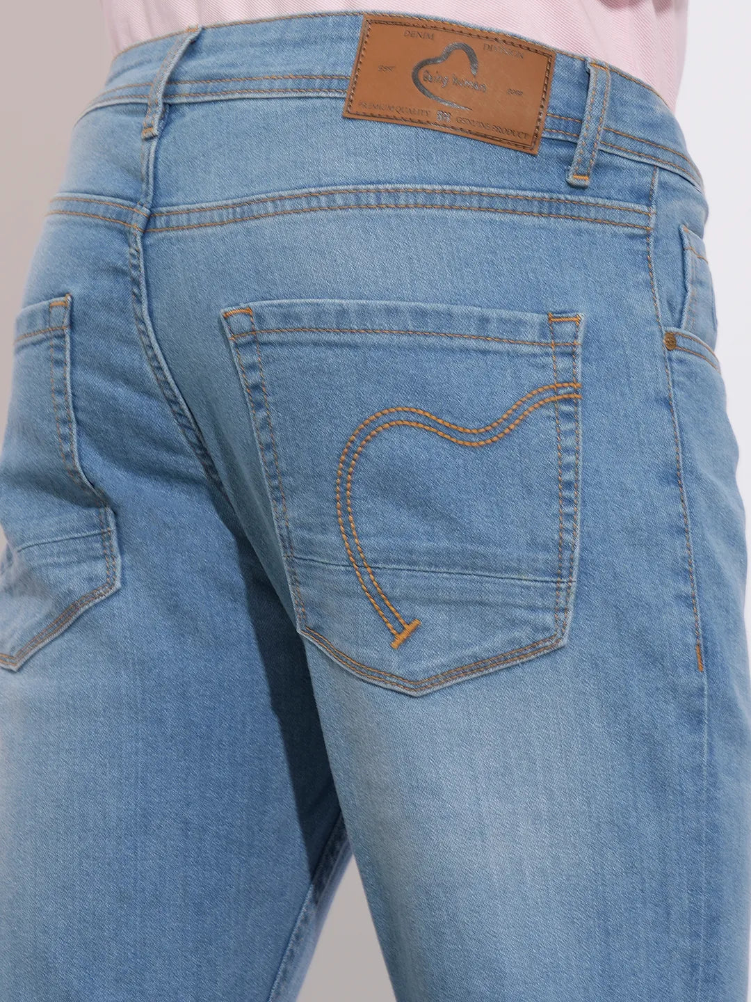 Being Human Clothing Mens-Bottom Denim Light Tone