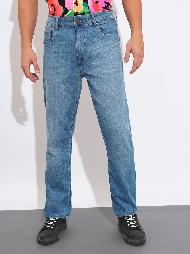 Blue Berylium-Boot Cut Fit Denims for Men by Being Human Clothing