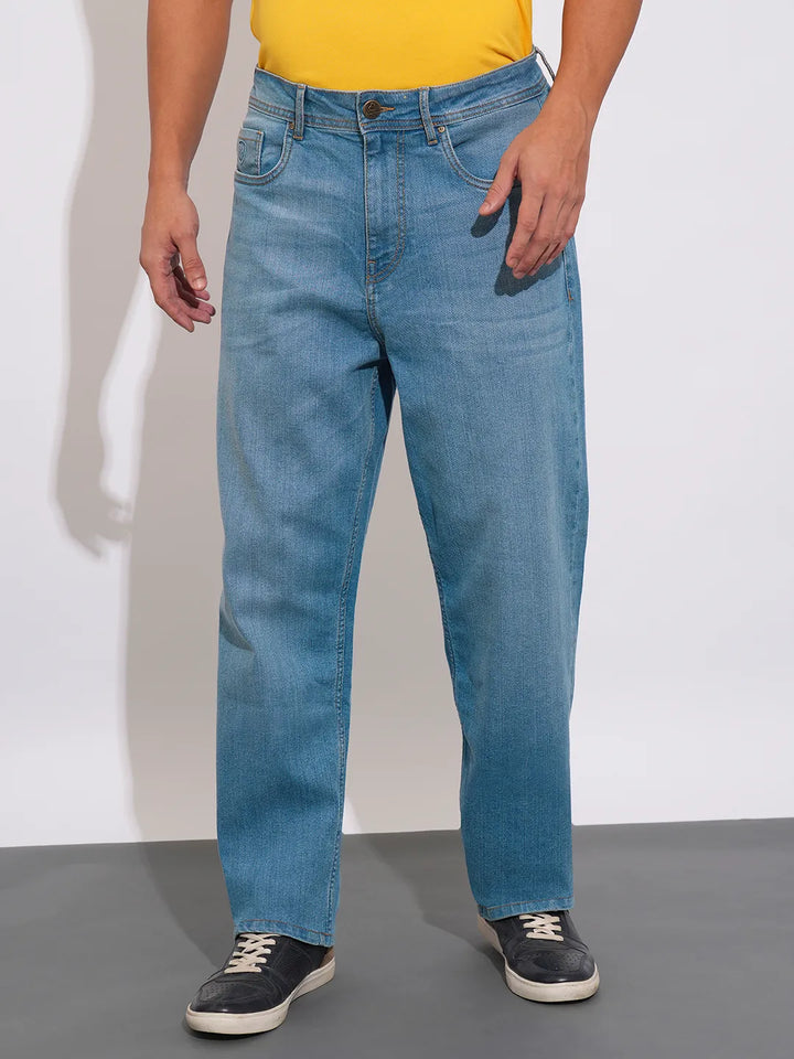 Blue Radon-Anti Fit Denims for Men by Being Human Clothing