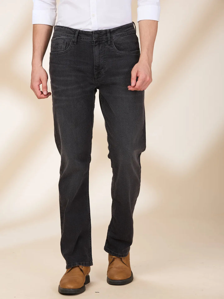 Grey Berylium-Boot Cut Fit Denims for Men by Being Human Clothing