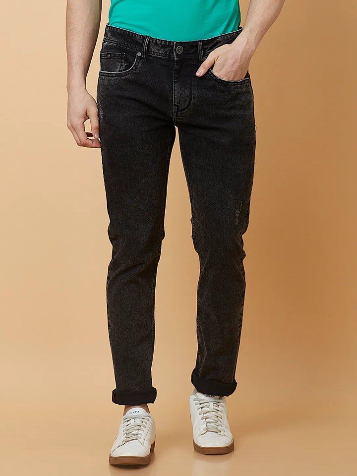 Black Berylium-Boot Cut Fit Denims for Men by Being Human Clothing