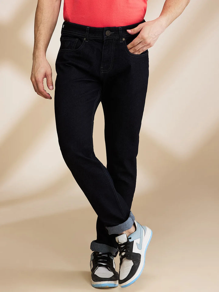Blue Neon-Slim Fit Denims for Men by Being Human Clothing