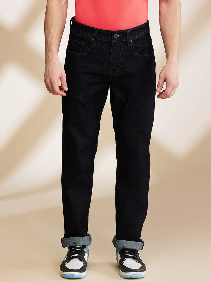 Blue Krypton-Straight Fit Denims for Men by Being Human Clothing