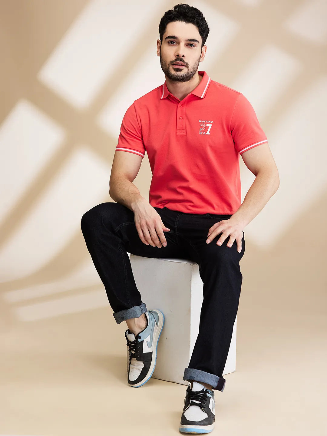 Being Human Clothing Mens-Bottom Denim Dark Tone