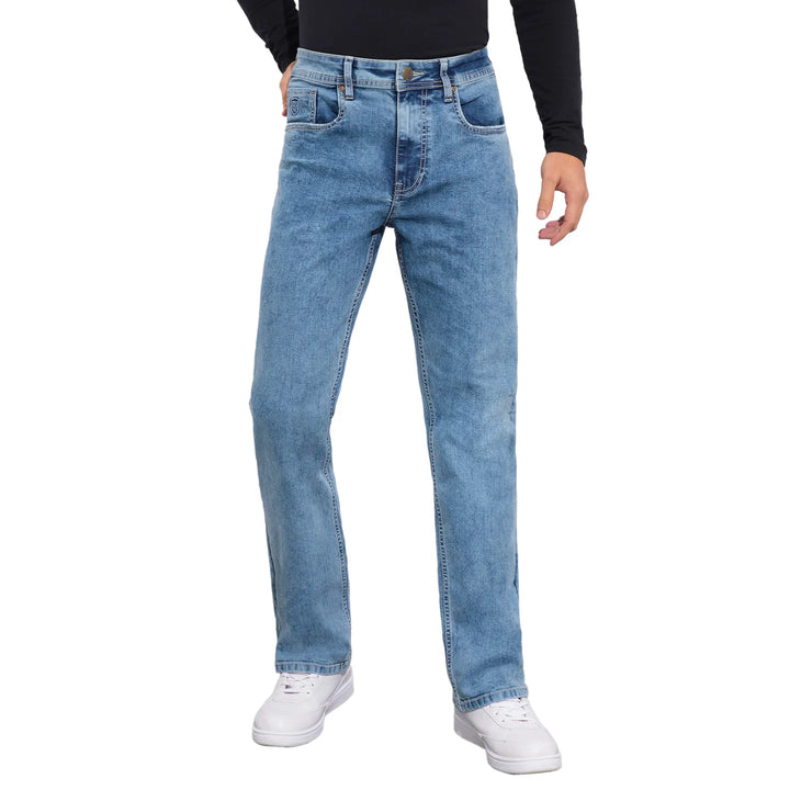Blue Berylium-Boot Cut Fit Denims for Men by Being Human Clothing