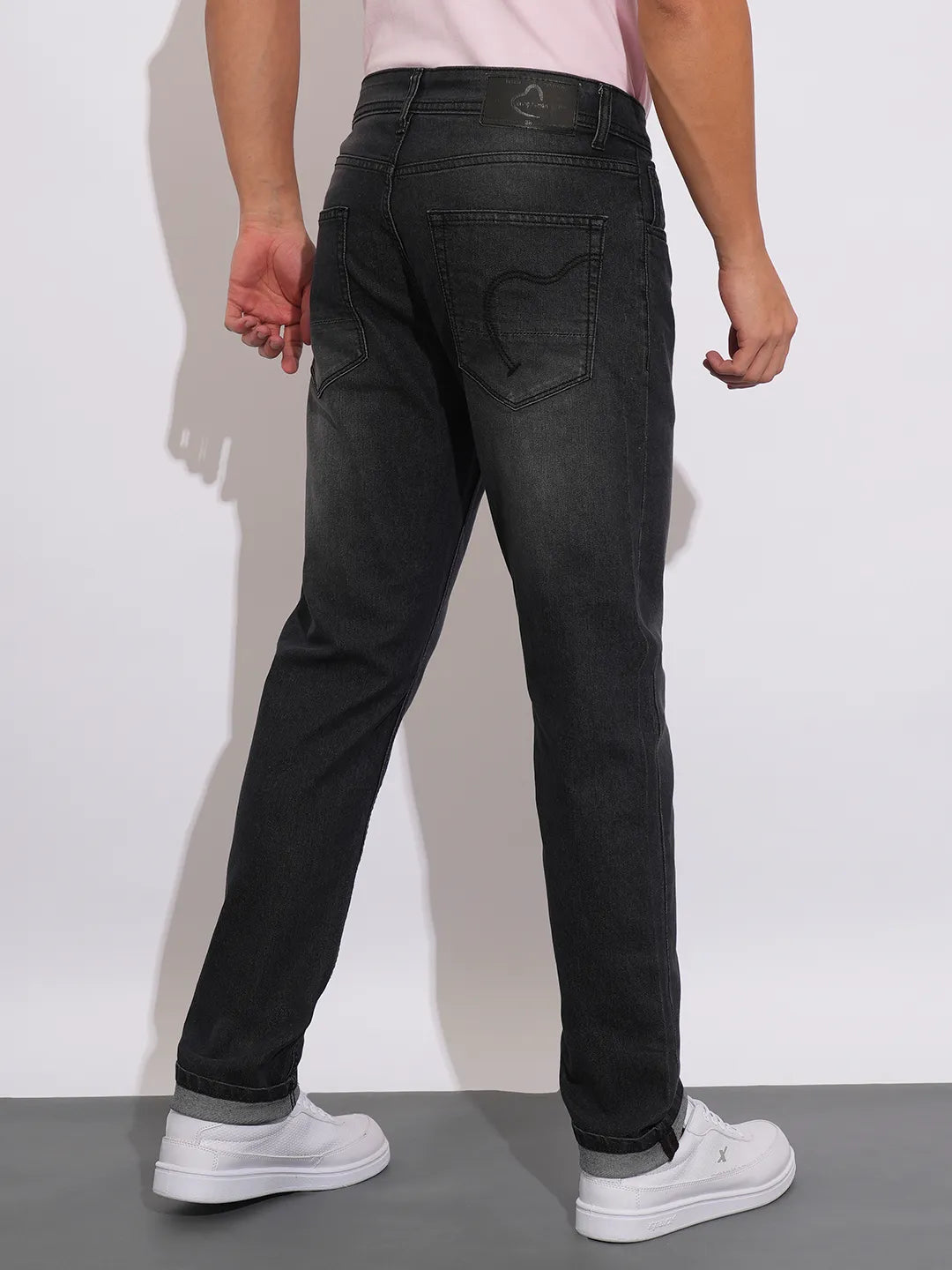 Grey Slim Fit Men's Denims by Being Human Clothing