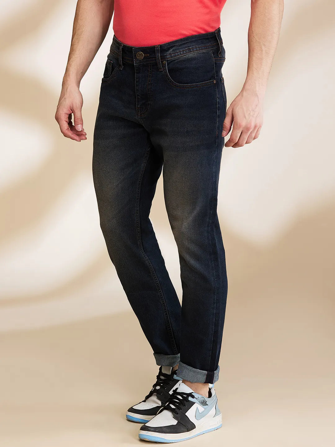 Being Human Clothing Mens-Bottom Denim Dark Tone
