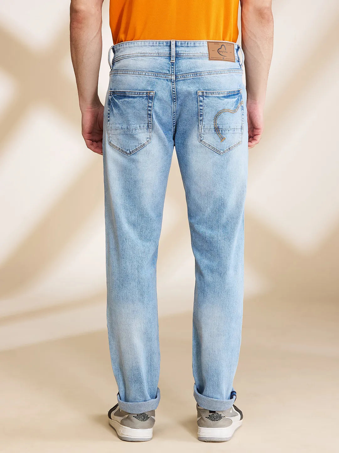 Being Human Clothing Mens-Bottom Denim Light Tone