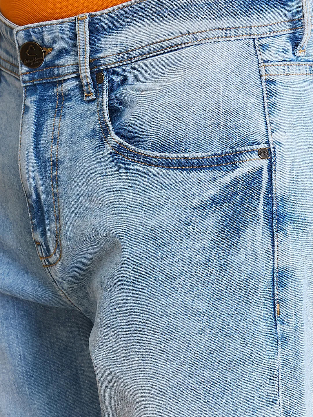 Being Human Clothing Mens-Bottom Denim Light Tone