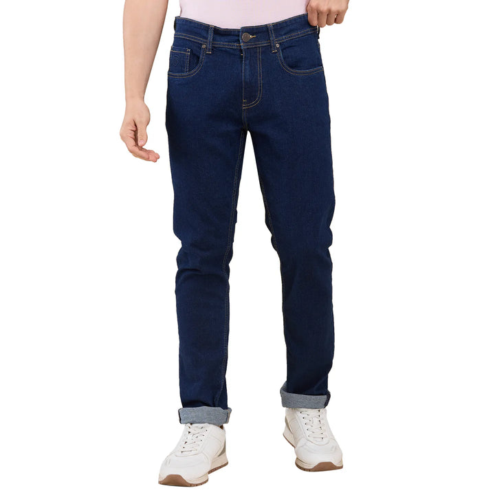 Blue Neon-Slim Fit Denims for Men by Being Human Clothing