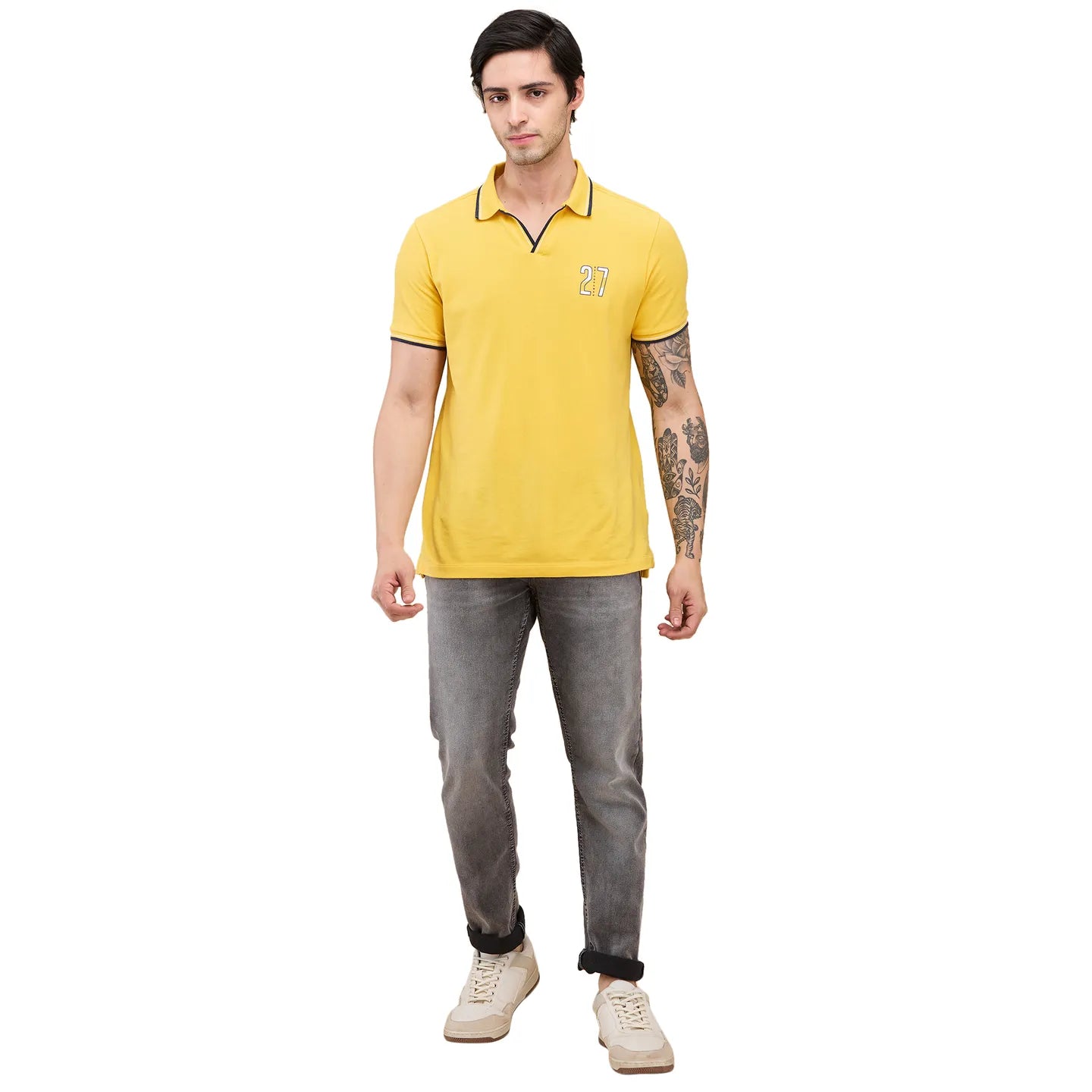 Grey Slim Fit Men's Denims by Being Human Clothing