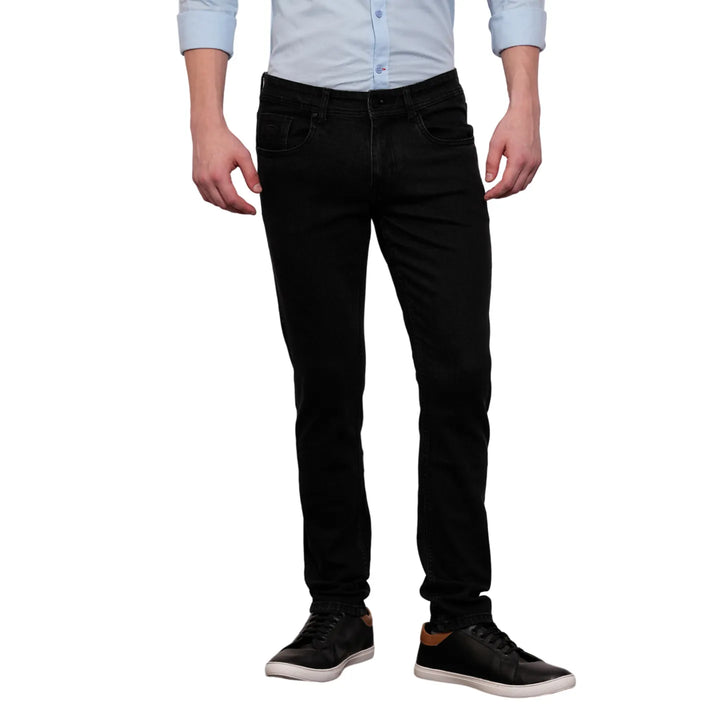 Black Neon-Slim Fit Denims for Men by Being Human Clothing