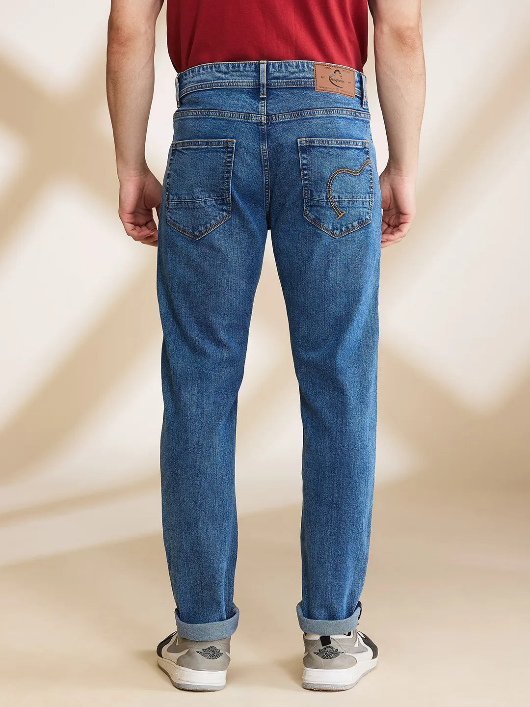 Being Human Clothing Mens-Bottom Denim Light Tone