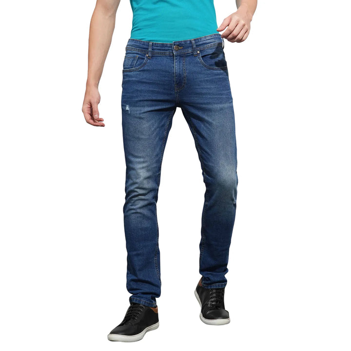 Blue Slim Fit  Denim for Men by Being Human Clothing