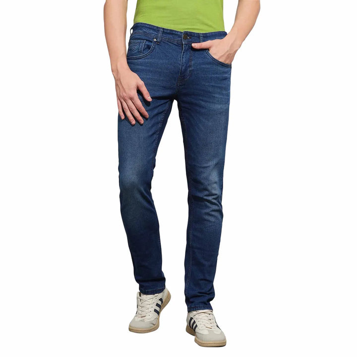 Blue Slim Fit  Denim for Men by Being Human Clothing