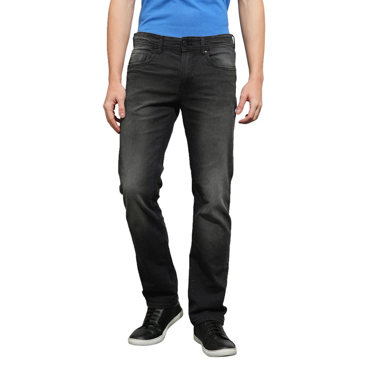 Grey Straight Fit Denim for Men by Being Human Clothing