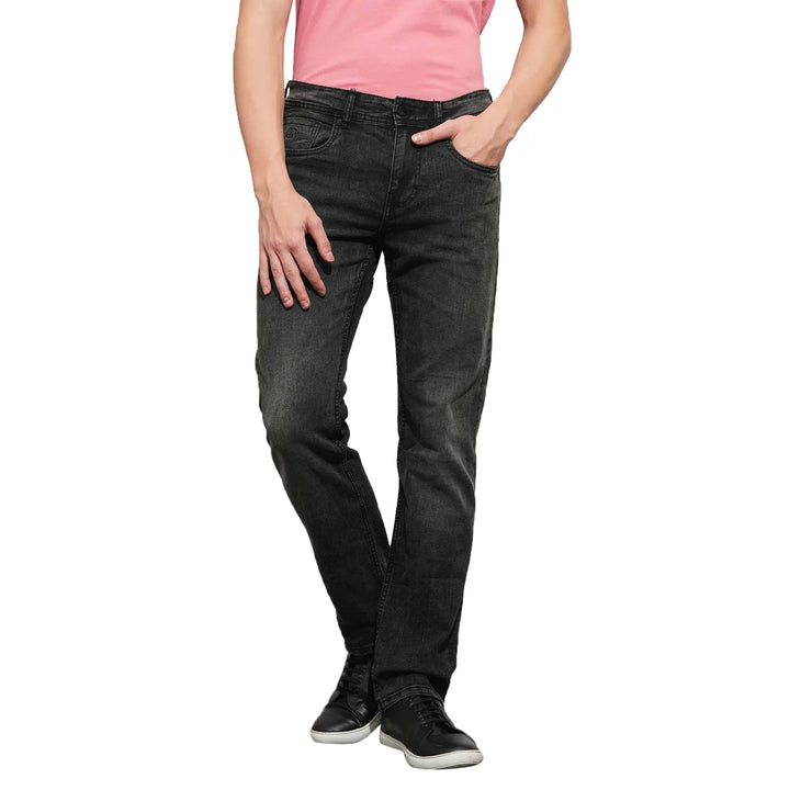 Grey Straight Fit Denim for Men