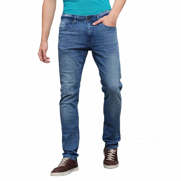 Blue Slim Fit  Denim for Men by Being Human Clothing