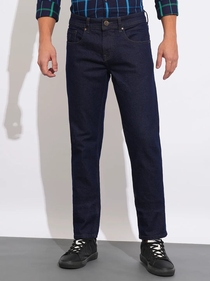 Blue Neon-Slim Fit Denims for Men by Being Human Clothing