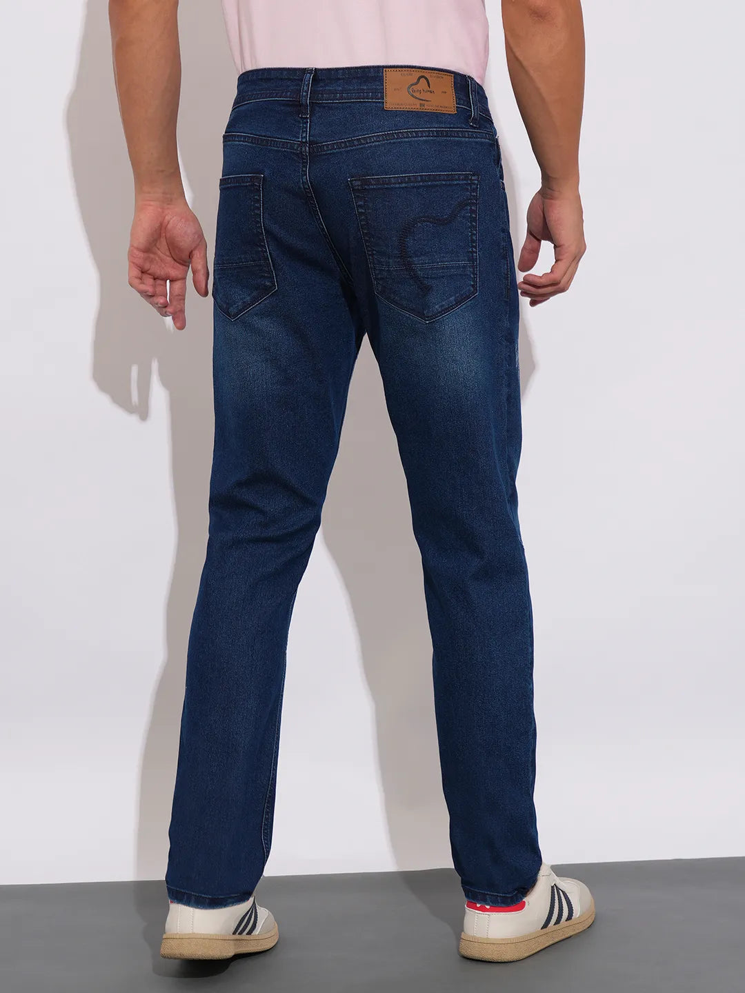 Blue Slim Fit Denims For Men By Being Human Clothing