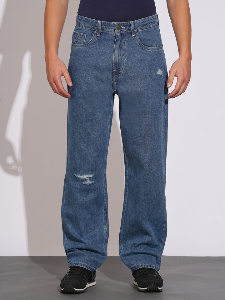 Blue Radon-Anti Fit Denims for Men by Being Human Clothing