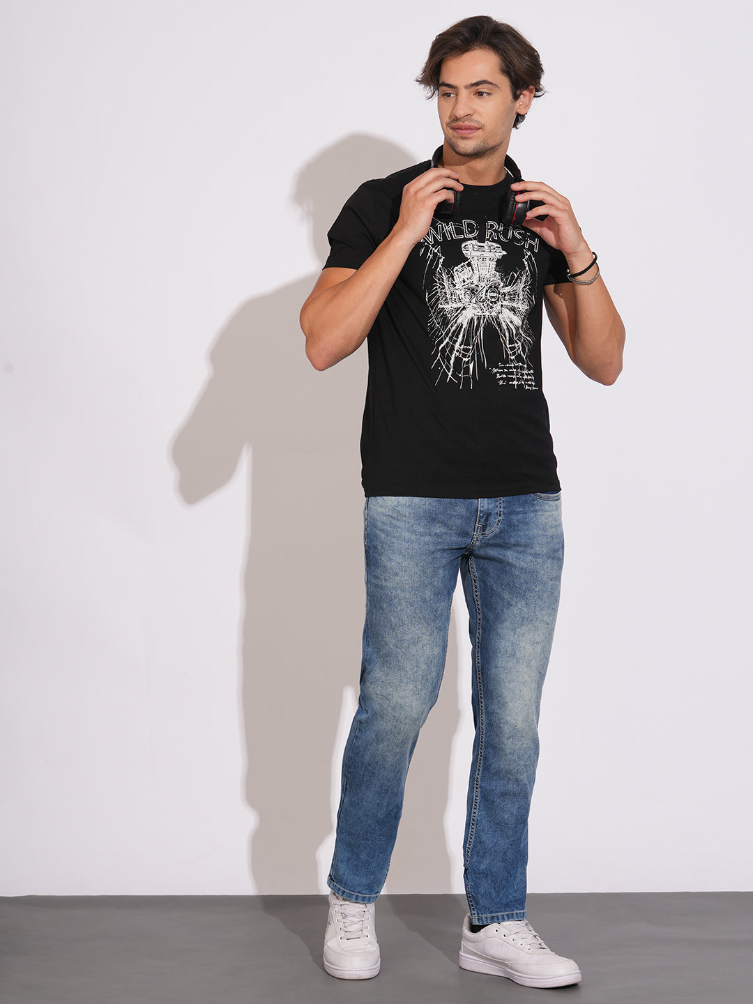 Ice Blue Slim Fit Denims for Men by Being Human Clothing