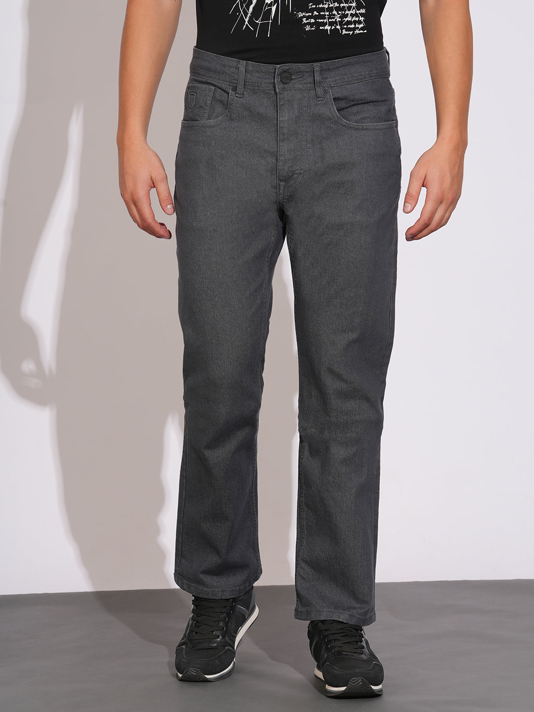 Raw Grey Boot Cut Fit Denims for Men by Being Human Clothing