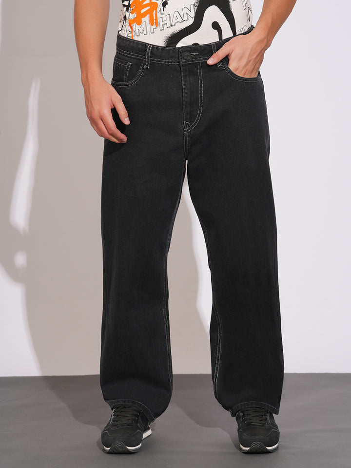 Black Tone Anti Fit Denims for Men by Being Human Clothing
