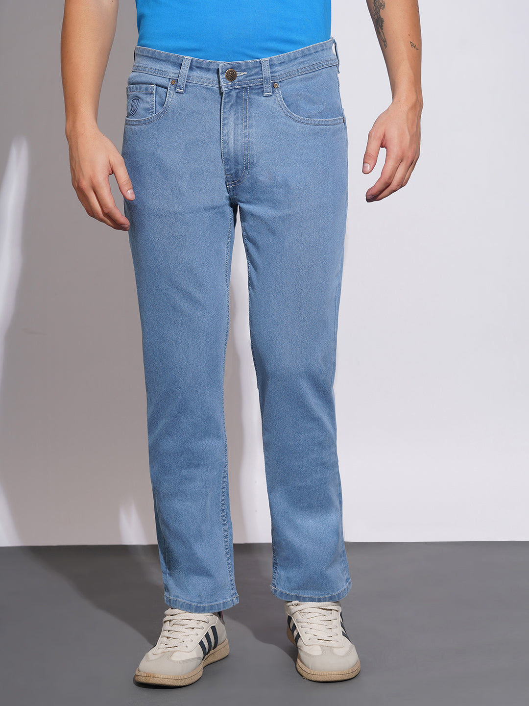 Light Tone Straight Fit Jeans for Men by Being Human Clothing