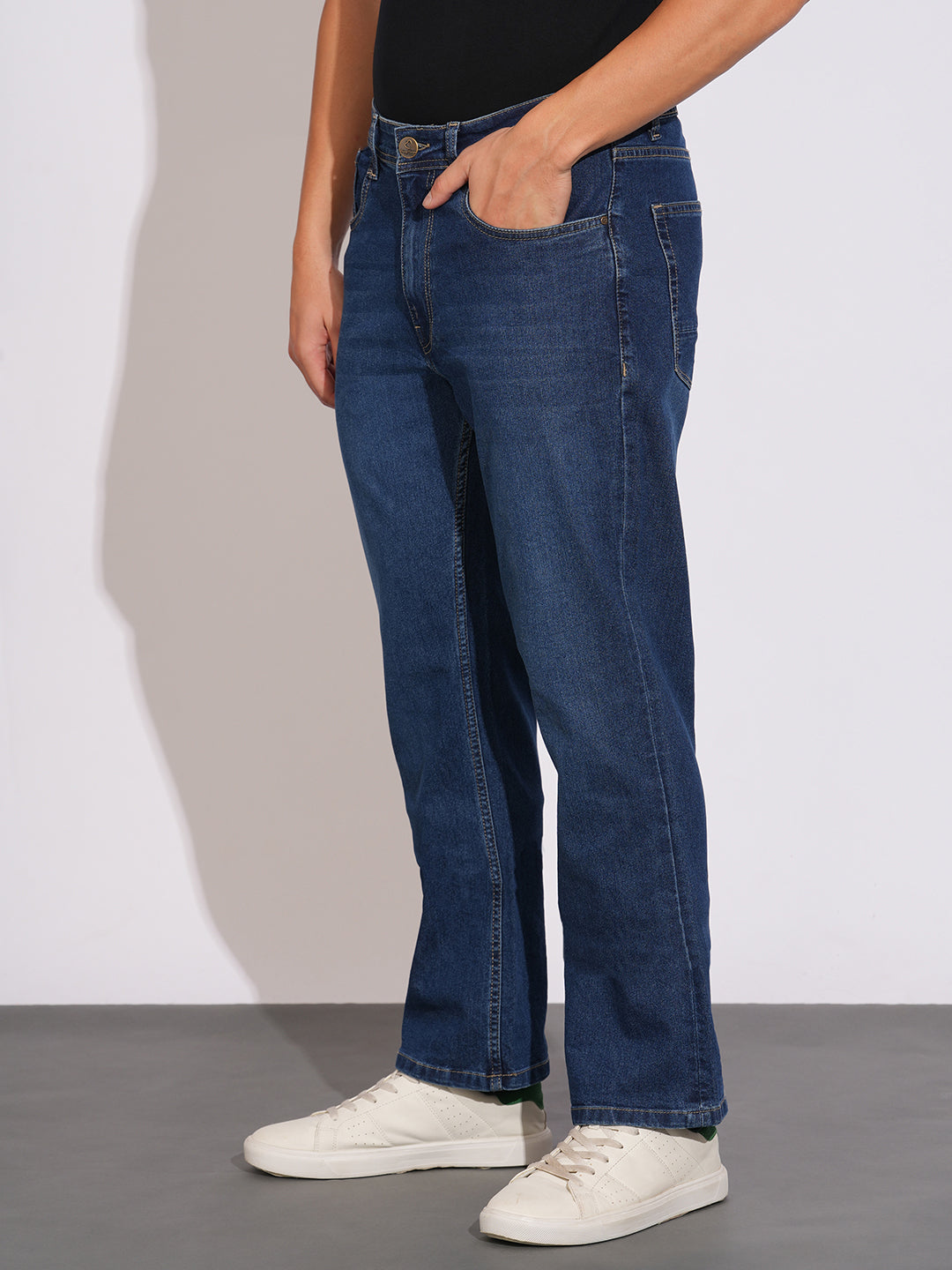Mid Tone Boot Cut Fit Denims for Men by Being Human Clothing