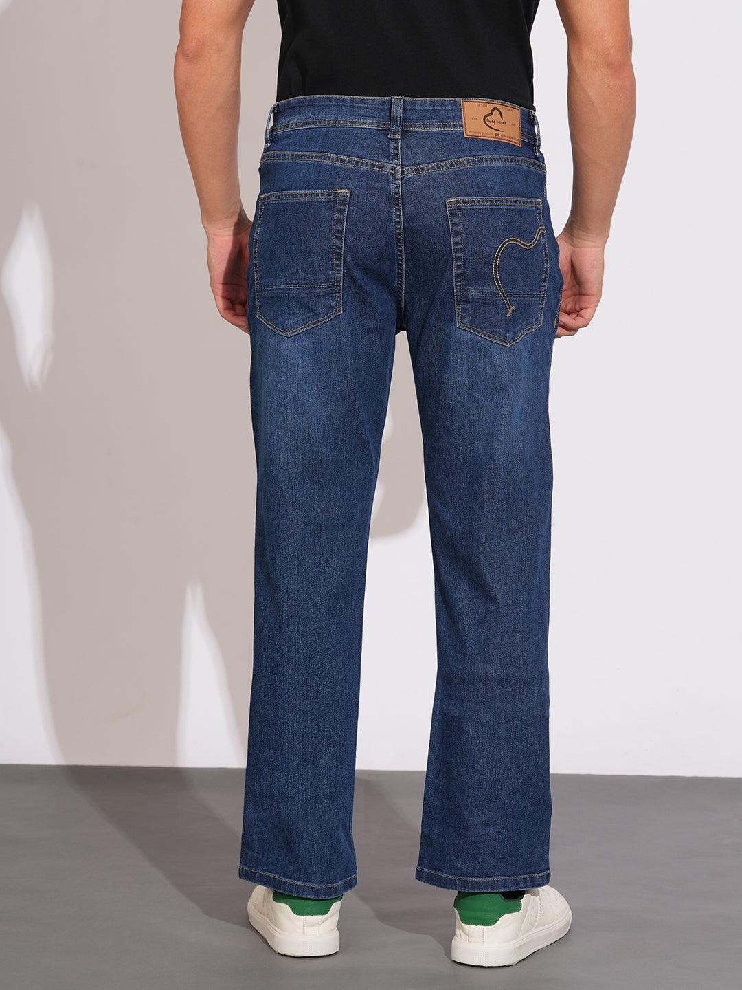 Mid Tone Boot Cut Fit Denims for Men by Being Human Clothing