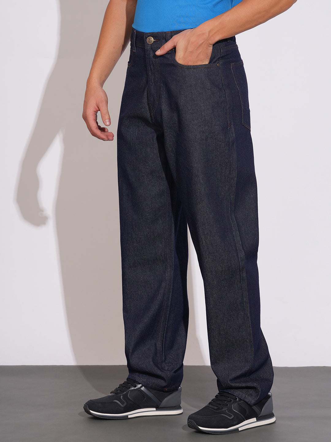 Raw Blue Anti Fit Denims for Men by Being Human Clothing