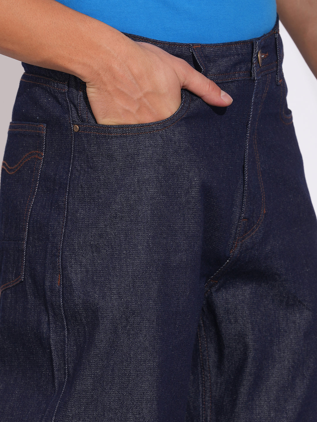 Raw Blue Anti Fit Denims for Men by Being Human Clothing