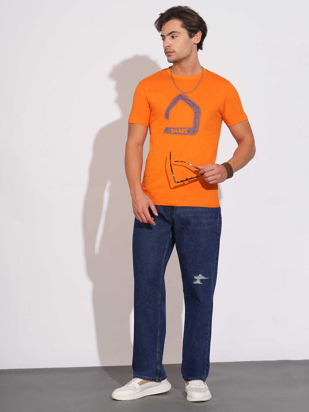 Mid Tone Anti Fit Denims for Men by Being Human Clothing